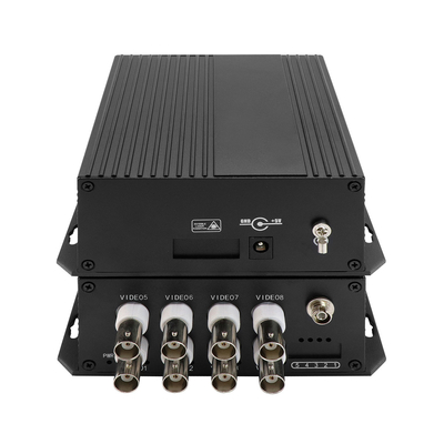 8 پورت آنالوگ دیجیتال فیبر نوری کنورتر نظارت CCTV Coaxial Video DC5V