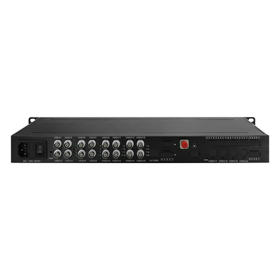 1080P 4K AHD CVI TVI Video Media Converter Digital Optical Extender 1U ریک 16 پورت
