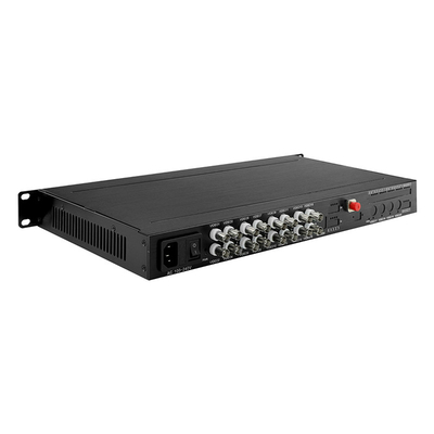 1080P 4K AHD CVI TVI Video Media Converter Digital Optical Extender 1U ریک 16 پورت