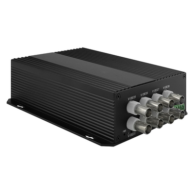 CCTV Analog Video Data Optical Converter SECAM سازگار با 8 پورت فیبر SC/ST/FC