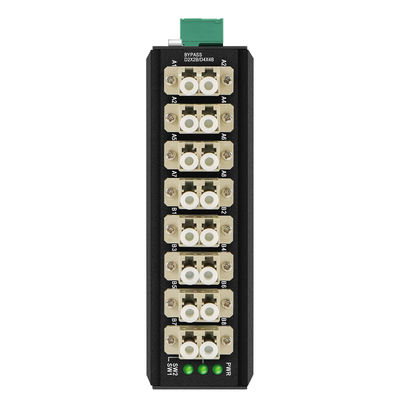 ماژول دور زدن فیبر نوری چند حالت 8 پورت LC Connector DIN نصب شده 12V 24V CE