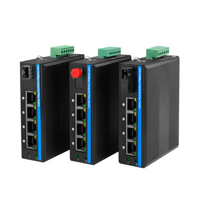 4 پورت صنعتی PoE سوئیچ شبکه گیگابیت فعال PoE 120W بودجه غیر مدیریت شده Din Rail