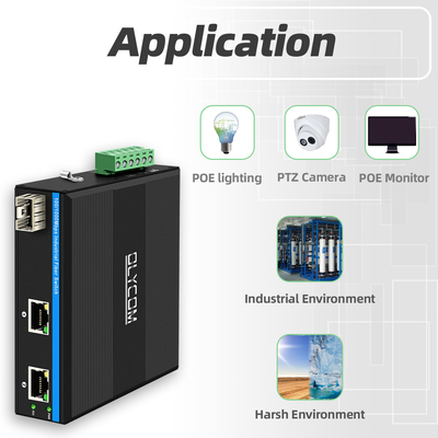 سوئیچ فیبر اترنت مینی دین ریل 100/1000M 60W POE بودجه DC48V غیر مدیریت شده
