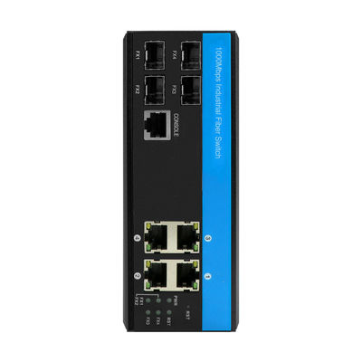 8 پورت گیگابیت L2 مدیریت سوئیچ فیبر صنعتی 12V / 24V / 48VDC سوئیچ Ethernet ورودی