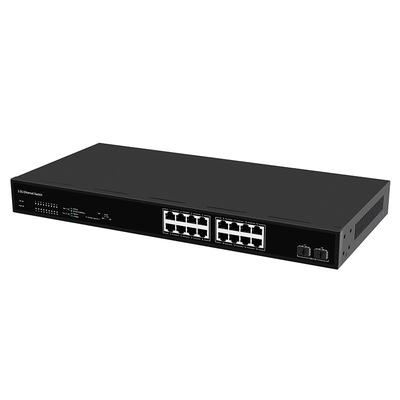 16 پورت سوئیچ شبکه 2.5G با فیبر 10G سرعت خودکار سازگاری غیر مدیریت شده PoE اختیاری