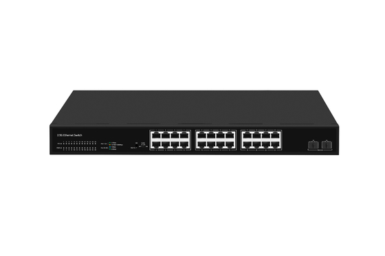 24 سوئیچ شبکه پورت 100M / 1G / 2.5G اترنت 1G / 2.5G / 10G فیبر غیر مدیریت شده با FAN