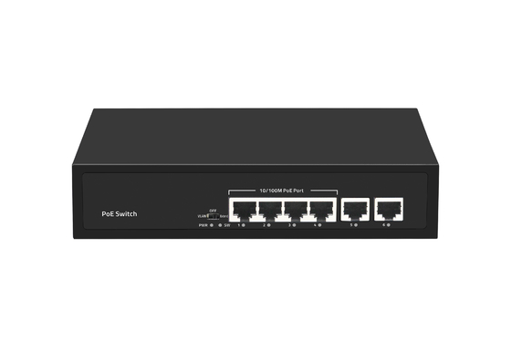 6 پورت شبکه POE سوئیچ 48V با 100Mbps پورت های IEEE 802.3 سوئیچ شبکه