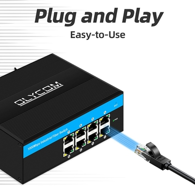 8-پورت POE گيگابيت سوئيچ E-Mark 8*RJ45 سوئيچ صنعتي اثيرنت POE