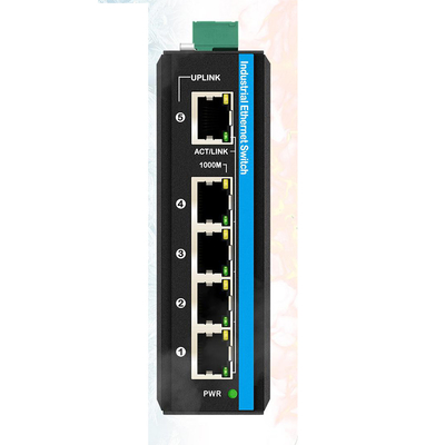5 پورت گیگابیت WEB سوئیچ مدیریت شده 100/1000M سوئیچ شبکه RSTP 802.1Q IP40