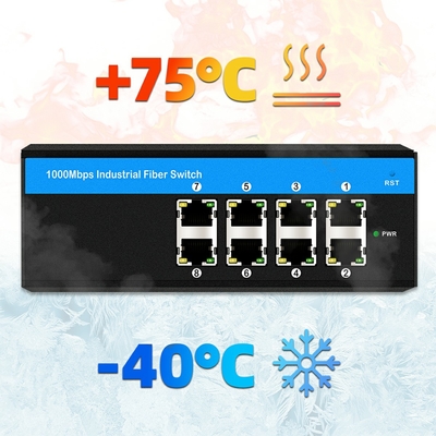سوئیچ شبکه خارجی صنعتی گیگابیت 8 پورت E-Mark 8*RJ45
