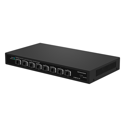 8 پورت 10G فایبر سوئیچ 1G 2.5G سازگار غیر مدیریت شده DC12V ورودی مبتنی بر Realtek