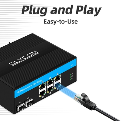 8 پورت گيگابيت سوئيچ غيرمديريت شده سوئيچ اترنت POE سوئيچ DC48V سوئيچ شبکه راه آهن