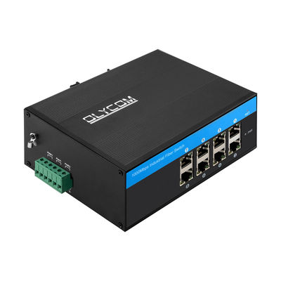 8-Port Unmanaged E-Mark Ethernet Switch Network Vehicle 12VDC 24VDC بدون فن