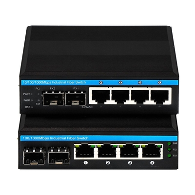سوئیچ شبکه ای مدیریت شده Gigabit ERPS 2SFP+4RJ45 Din-rail Network Switch با خروجی PoE