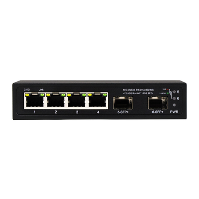 سوئیچ 10G اترنت بدون مدیریت 4 پورت 2.5G سوئیچ اترنت با پورت های 10G SFP +
