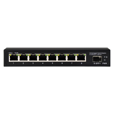 سوئیچ 10G اترنت سوئیچ شبکه غیر مدیریت شده 8*2.5G پورت های SFP RJ45+1*10G