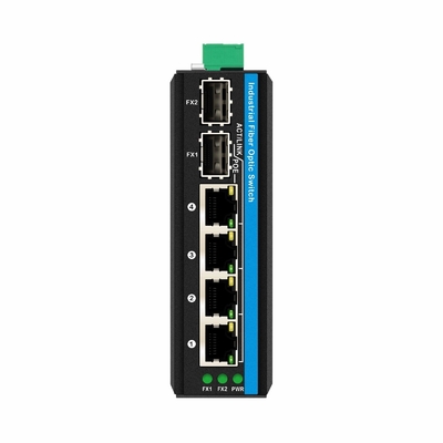 6 پورت گیگابیت غیر مدیریت شده سوئیچ اترنت Din سوئیچ شبکه راه آهن DC12V/24V ورودی
