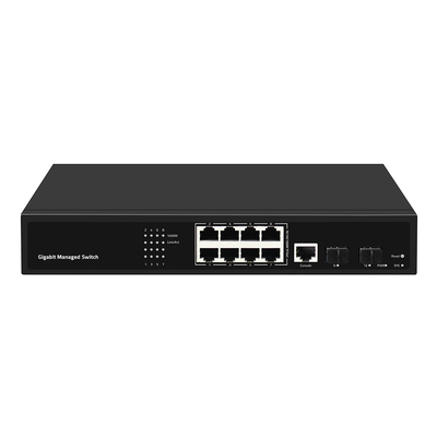 8 پورت گگابیت مدیریت سوئیچ شبکه مبتنی بر ریالتک AC Input SFP Fiber Uplink