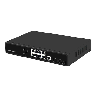 8 پورت گگابیت مدیریت سوئیچ شبکه مبتنی بر ریالتک AC Input SFP Fiber Uplink