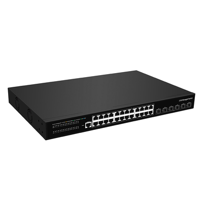 24 پورت 2.5G اترنت L3 سوئیچ مدیریت شده با ورودی واحد AC 10G Fiber Uplink