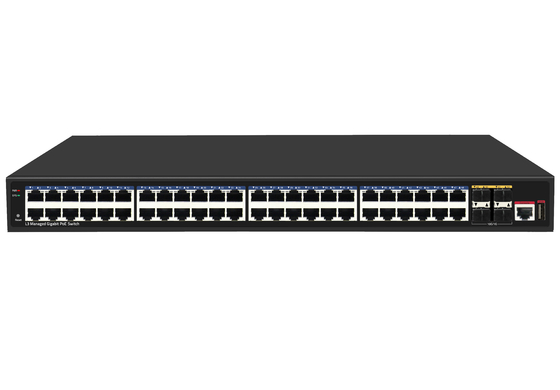 48 پورت 10G Poe Switch L3 Managed Ethernet Switch با پورتهای 48*گیگابیت Poe + 4*10G Sfp+