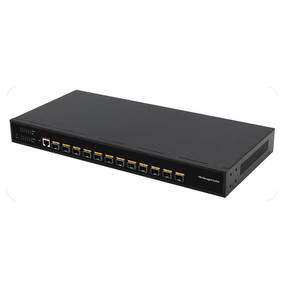10G فیبر L3 سوئیچ مدیریت شده 12 پورت پورتهای نوری کامل کنسول ورودی AC قابل مدیریت