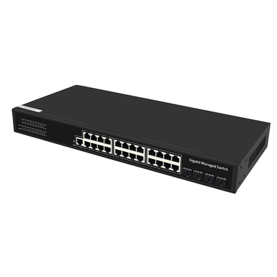 24 پورت گگابیت سوئیچ مدیریت شده با فایبر اپلینک 1G لایه 2 درجه تجاری مدیریت شده