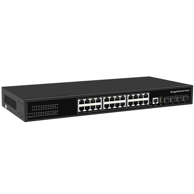 سوئیچ مدیریت شده 10G 24 پورت گیگابیت حلقه مس ERPS مدیریت شده 1G / 2.5G فیبر