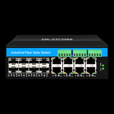 16 سوئیچ Ethernet صنعتی مدیریت شده 8RJ45 + 8SFP سوئیچ POE با 4 * RS485 + 2 * CAN BUS