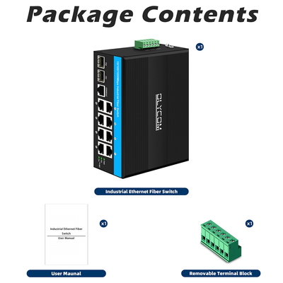 8 پورت گگابیت مدیریت شده Poe Switch Industrial Ethernet Switch با 2SFP + 8 RJ45