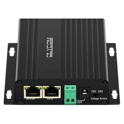Gigabit 30W PoE Splitter DC12V DC24V خروجی دیوار نصب شده 100 متر فاصله PoE