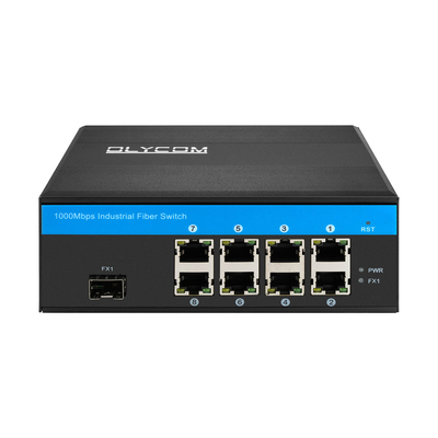 8 پورت گيگابيت سوئيچ صنعتي Ethernet سوئيچ IP40 OEM کارخانه