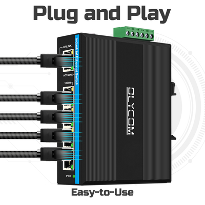5-پورت صنعتی غیر مدیریت شده گیگابیت اترنت DIN-Rail Switch -40°   75°C (-40°    167°F)