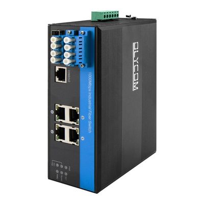 سوئیچ اتریتن مدیریت شده صنعتی با عملکرد دور زدن D2 * 2B SM LC Connector IP40 درجه حفاظت برای حفاظت از خط نوری