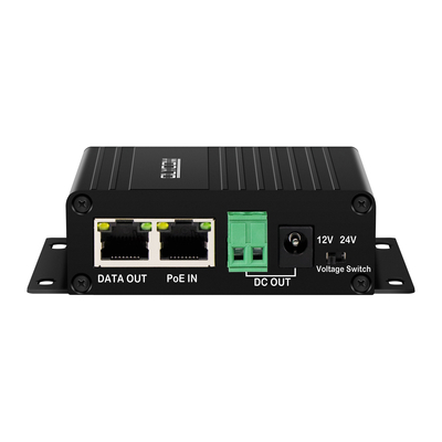 جداکننده PoE گیگابیتی 30 وات با خروجی DC12V/24V قابل تعویض برای دوربین های امنیتی، AP بی سیم، سیستم های کنترل دسترسی.