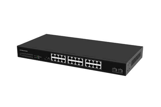 2.5G Ethernet Switch 24 پورت 10G Fiber Ethernet Switch Desktop 24*10/100/1000/2500M پورت های RJ45+2*10G پورت های SFP+
