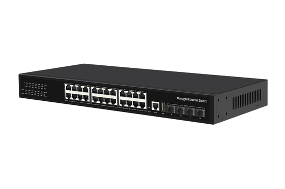 قیمت کارخانه سوئیچ 10G 24 پورت اترنت سوئیچ فیبر دسکتاپ L3 سوئیچ شبکه مدیریت شده AC100-240V 1U Rack