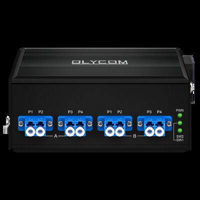 سوئیچ بای‌پس فیبر نوری ورودی برق AC/DC دوگانه 2*2B LC SM/MM