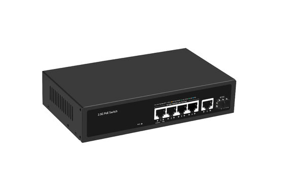4 Port 2.5G PoE Switch With 10G SFP Uplink Multi-Gigabit Ethernet AC Input Fanless