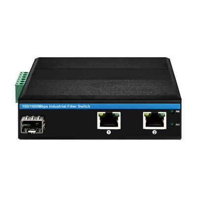 سوئیچ فیبر نوری صنعتی فست اترنت SFP Slot Unmanaged DC12V DC24V IP40