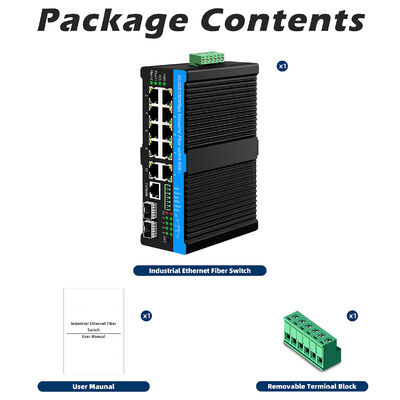 رله هشدار 90 وات Industrial Poe Switch 2.5G Fiber Optical Switch برای دوربین های PTZ در فضای باز