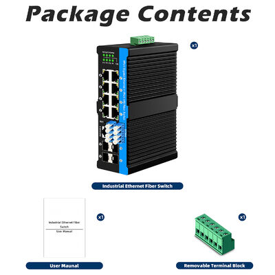 سوئیچ بای‌پس فیبر صنعتی با ۴ پورت SFP+ ۱۰ گیگابیت و ۸ پورت PoE ۱۰/۱۰۰/۱۰۰۰ مگابیت برای محیط‌های خشن