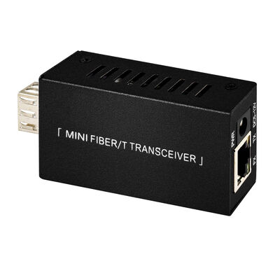 مینی گیگابیت فیبر نوری رسانه تبدیل DC5V DC12V کوچک اندازه 20KM تمدید CE