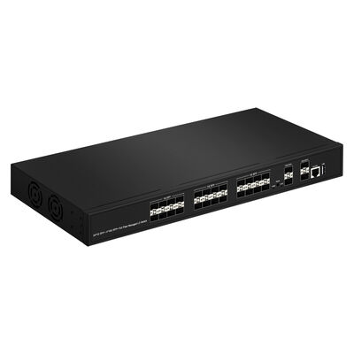 سوئیچ 28 پورت 10G SFP+ مدیریت شده فیبر سوئیچ تجمع L2/L3 با SNMP VLAN QoS برای شبکه ISP مرکز داده