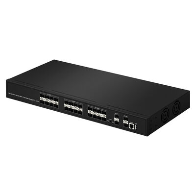 سوئیچ 28 پورت 10G SFP+ مدیریت شده فیبر سوئیچ تجمع L2/L3 با SNMP VLAN QoS برای شبکه ISP مرکز داده