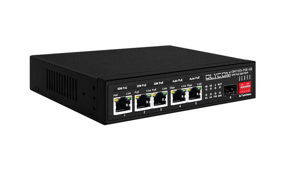 Gigabit PoE Switch MPPT کنترل کننده شارژ خورشیدی SFP Fiber Optic DC12V/DC24V/DC48V ورودی