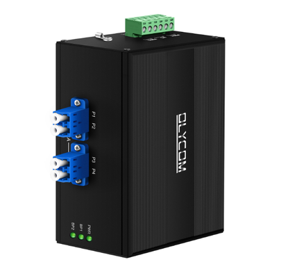 ماژول سوئیچ بای پاس فیبر دو قدرت با ویژگی تاخیر هوشمند DIP AC / DC Input DIN Rail