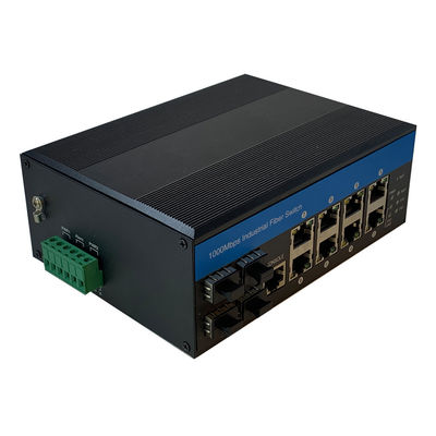 8 پورت صنعتی مدیریت PoE سوئیچ 2.5G فیبر دین ریل 240W پشتیبانی مدیریت PoE