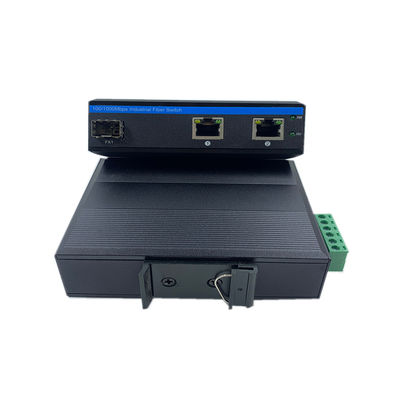 سوئیچ شبکه صنعتی 10/100m 1 Sfp 2 Rj45 سوئیچ شبکه غیر مدیریت شده IP40 DC 9-36V