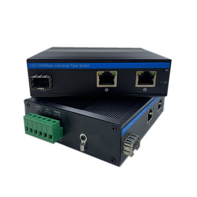 سوئیچ شبکه صنعتی گیگابیت فیبر دین ریل 6KV Surge IP40 بدون فن بدون مدیریت